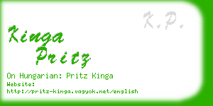 kinga pritz business card